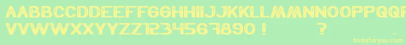 Thermometer Font – Yellow Fonts on Green Background
