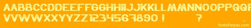 Thermometer Font – Yellow Fonts on Orange Background