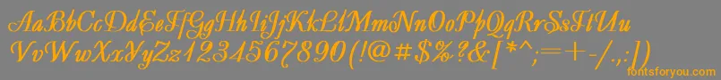 Decor1 Font – Orange Fonts on Gray Background