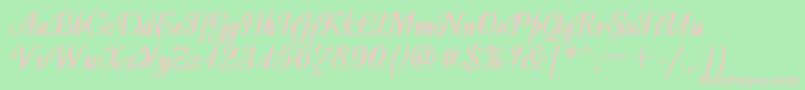 Decor1 Font – Pink Fonts on Green Background