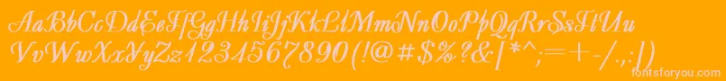 More about Decor1 Font Decor1 Font – Pink Fonts on Orange Background