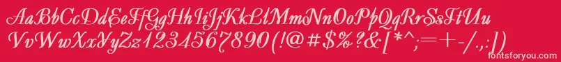 Decor1 Font – Pink Fonts on Red Background