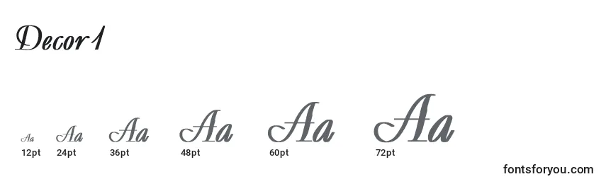 Decor1 Font Sizes