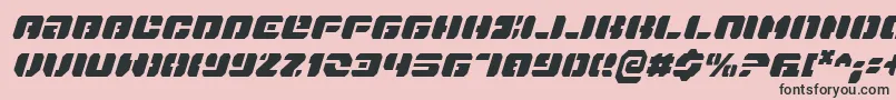 DanStargateCondensedItalic Font – Black Fonts on Pink Background