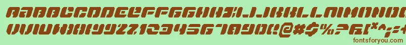 DanStargateCondensedItalic Font – Brown Fonts on Green Background