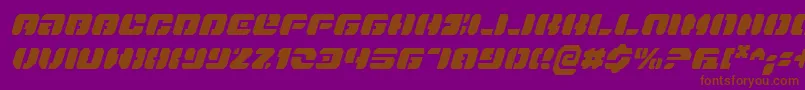 DanStargateCondensedItalic Font – Brown Fonts on Purple Background