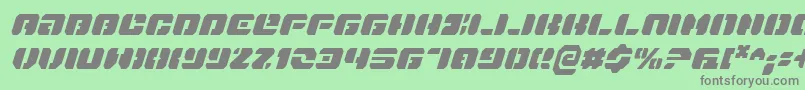 DanStargateCondensedItalic Font – Gray Fonts on Green Background