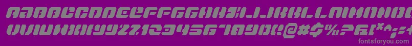 DanStargateCondensedItalic Font – Gray Fonts on Purple Background