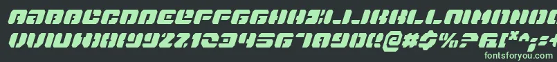 DanStargateCondensedItalic Font – Green Fonts on Black Background