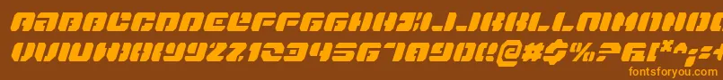 DanStargateCondensedItalic Font – Orange Fonts on Brown Background