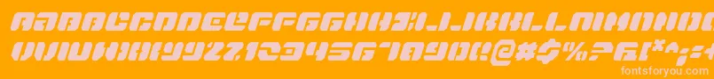 DanStargateCondensedItalic Font – Pink Fonts on Orange Background