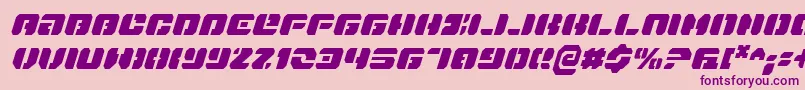 DanStargateCondensedItalic Font – Purple Fonts on Pink Background