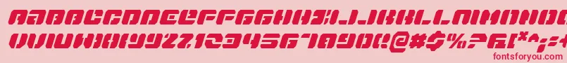 フォントDanStargateCondensedItalic – ピンクの背景に赤い文字