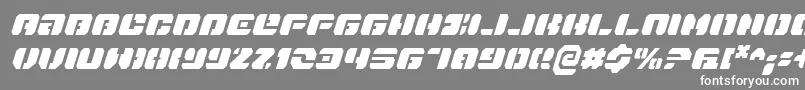 フォントDanStargateCondensedItalic – 灰色の背景に白い文字