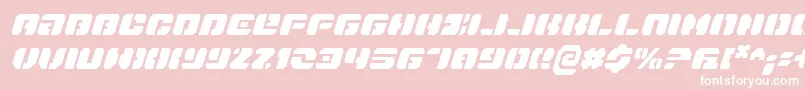 DanStargateCondensedItalic Font – White Fonts on Pink Background