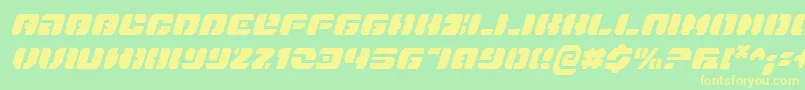 DanStargateCondensedItalic Font – Yellow Fonts on Green Background