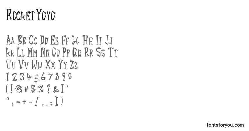 Fuente RocketYoyo - alfabeto, números, caracteres especiales