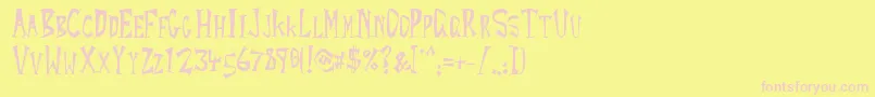 RocketYoyo Font – Pink Fonts on Yellow Background