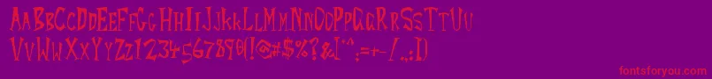 Więcej informacji o czcionce RocketYoyo Czcionka RocketYoyo – czerwone czcionki na fioletowym tle