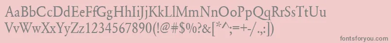 Urwgaramondtextnar Font – Gray Fonts on Pink Background