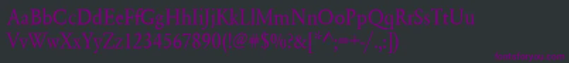 Urwgaramondtextnar Font – Purple Fonts on Black Background