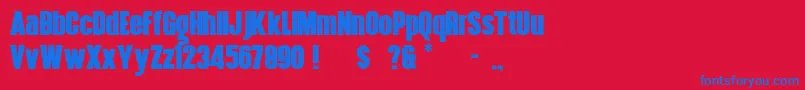 fuente HennigarD – Fuentes Azules Sobre Fondo Rojo