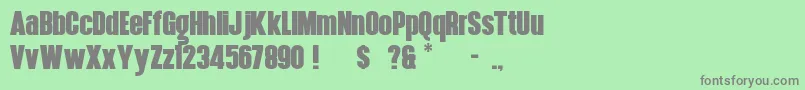 HennigarD Font – Gray Fonts on Green Background