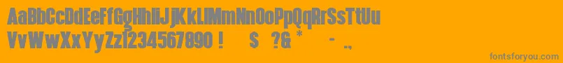 HennigarD Font – Gray Fonts on Orange Background