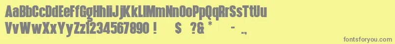 HennigarD Font – Gray Fonts on Yellow Background