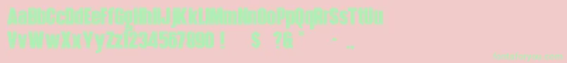 HennigarD Font – Green Fonts on Pink Background