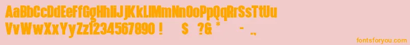 HennigarD Font – Orange Fonts on Pink Background