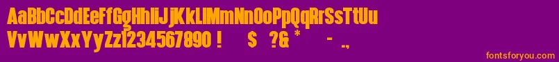 HennigarD Font – Orange Fonts on Purple Background