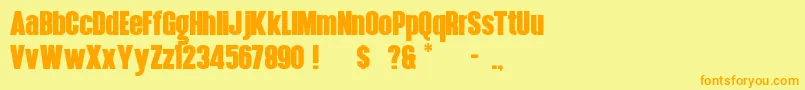 HennigarD Font – Orange Fonts on Yellow Background