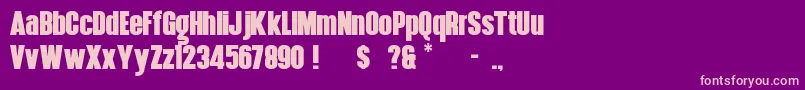 HennigarD Font – Pink Fonts on Purple Background