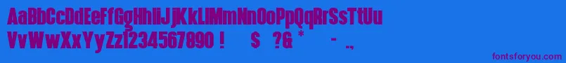 HennigarD Font – Purple Fonts on Blue Background