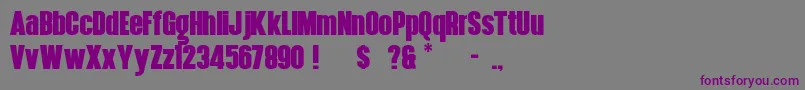 HennigarD Font – Purple Fonts on Gray Background
