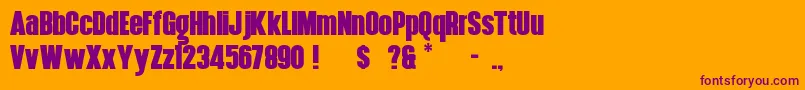 HennigarD Font – Purple Fonts on Orange Background
