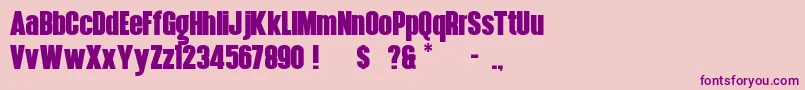 HennigarD Font – Purple Fonts on Pink Background