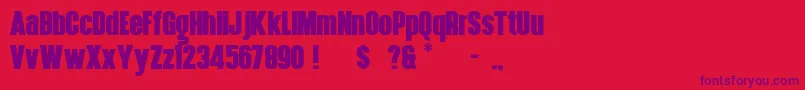HennigarD-fontti – violetit fontit punaisella taustalla