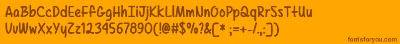 Шрифт MfTexasSpring – коричневые шрифты на оранжевом фоне