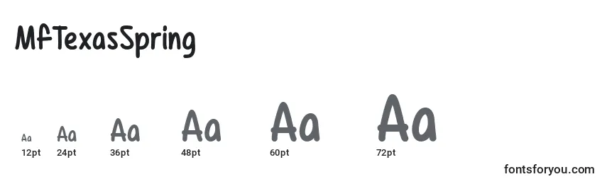 MfTexasSpring Font Sizes