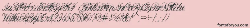 Dirte-Schriftart – Schwarze Schriften auf rosa Hintergrund