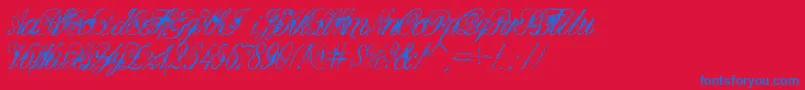 Dirte Font – Blue Fonts on Red Background