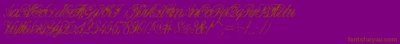 Dirte Font – Brown Fonts on Purple Background