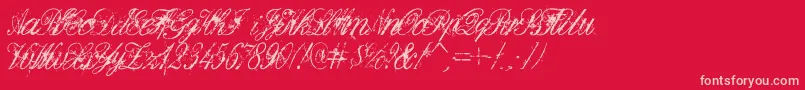 Dirte Font – Pink Fonts on Red Background