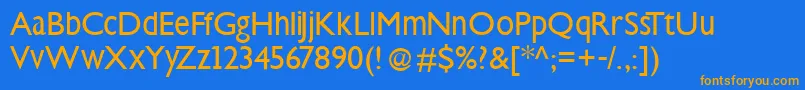 Steepklill Font – Orange Fonts on Blue Background