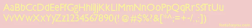 Steepklill-Schriftart – Gelbe Schriften auf rosa Hintergrund