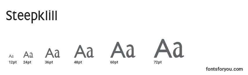 Steepklill Font Sizes