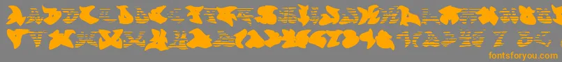 Graffonti.Gradient.Fill Font – Orange Fonts on Gray Background