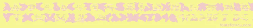 Graffonti.Gradient.Fill Font – Pink Fonts on Yellow Background